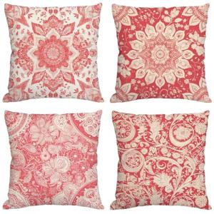 Fundas Cojines 70x70 cm Juego de 4 Rosa Cojines Exterior Im…