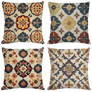 Fundas Cojines 80x80 cm Juego de 4 Lechoso Cojines Exterior…