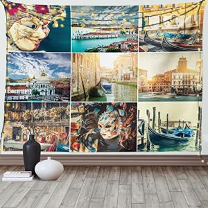ABAKUHAUS Náutico Tapiz de Pared, Canales de Venecia, Decor…