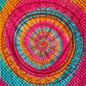 MOMOMUS Tapiz Mandala para la Pared - Tie-Dye, 100% Algodón…
