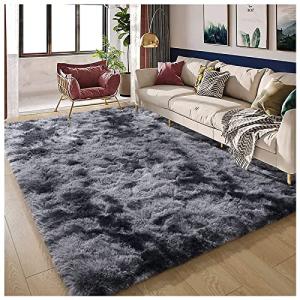 Bibykivn Alfombra Salon Pelo Largo Lavables, 80x160 cm Shag…