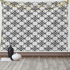 ABAKUHAUS Floral Tapiz de Pared, De Encaje De Flores De Est…
