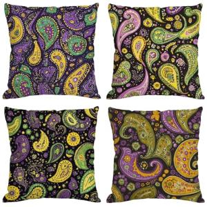 Púrpura Cojines Exterior Impermeable Lino Fundas Cojines 70…