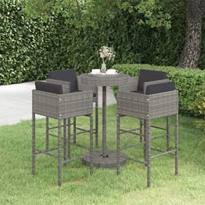 MOONAIRY Set Muebles Bar jardín 5 Piezas y Cojines, Comedor…