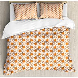 ABAKUHAUS Naranja Funda Nórdica, Formas geométricas blossom…