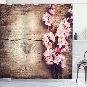 ABAKUHAUS Floral Cortina de Baño, Flor de la Primavera en l…