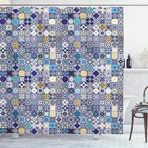ABAKUHAUS marroquí Cortina de Baño, Vintage mediterránea, M…