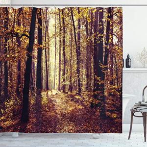 ABAKUHAUS Paisaje Cortina de Baño, Bosque brumoso Tiempo, M…
