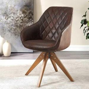 Shally Dogan Sillón de Comedor Giratorio Vintage con Asient…