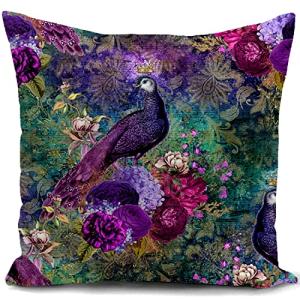 Fundas Cojines 40 x 40 cm púrpura Pavo Real Cojines Sofa De…