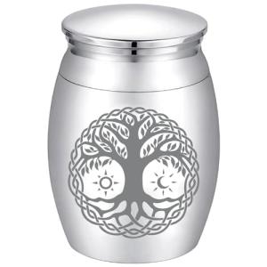 CREATCABIN Mini Urnas Cremación Tree of Life,Pequeña Urna R…