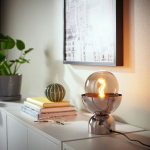IKEA - MOLNART lámpara mesa bombilla, efecto cromadoglobo v…