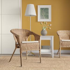 IKEA - sillón con cojines, ratánNorna natural ratán/Norna n…