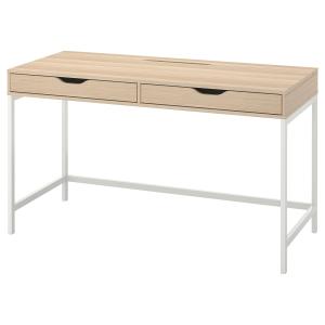 IKEA - escritorio, tinte blancoefecto roble, 132x58 cm tint…