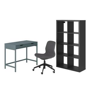 IKEA - KALLAX combi armario escritorio, y silla giratoria g…
