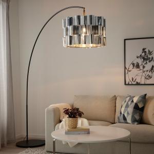IKEA - SKAFTET lámpara pie, arco, efecto cromadonegro efect…