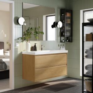 IKEA - armario lavabo con cajones, efecto roble, 120x48x63…