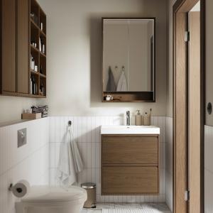 IKEA - armario lavabo con cajones, marrón efecto roble, 60x…