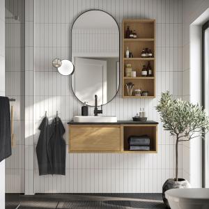 IKEA - BACKSJÖN armariolavabogrifo, efecto roblenegro efect…