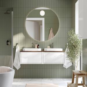 IKEA - BACKSJÖN armariolavabosgrifos, alto brillo blancomar…
