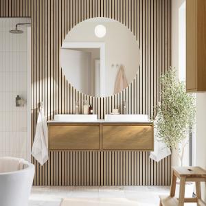 IKEA - BACKSJÖN armariolavabosgrifos, efecto robleblanco ef…