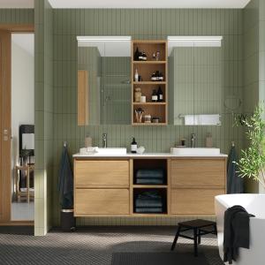 IKEA - BACKSJÖN armariolavabosgrifos, efecto robleblanco ef…