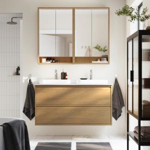 IKEA - BACKSJÖN mueble cajoneslavabogrifos, efecto roblebla…