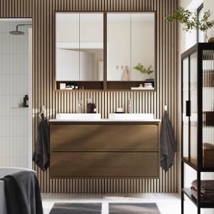 IKEA - BACKSJÖN mueble cajoneslavabogrifos, marrón efecto r…