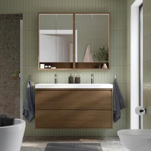 IKEA - BACKSJÖN mueble cajoneslavabogrifos, marrón efecto r…