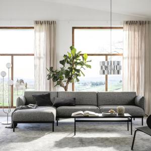 IKEA - sofá de 4 plazas con chaiselongue, Lejde grisnegro -…