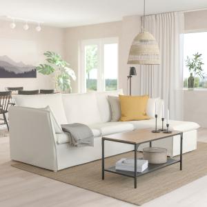 IKEA - sofá 3 plazas con chaiselongue, Blekinge blanco Blek…