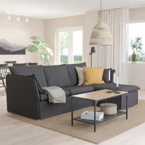 IKEA - sofá 3 plazas con chaiselongue, Hallarp gris Hallarp…