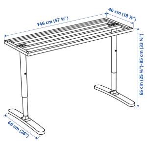 IKEA - Struc infer ptabl, blanco, 160x80 cm blanco