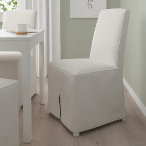 IKEA - silla con funda larga, blancoInseros blanco blanco/I…