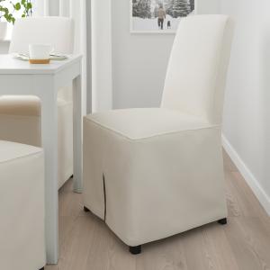 IKEA - silla con funda larga, negroInseros blanco negro/Ins…