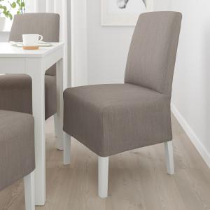 IKEA - silla con funda de largo medio, blancoNolhaga grisbe…