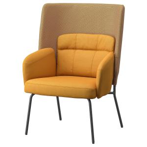 IKEA - sillón con respaldo alto, Vissle amarillo oscuroKabu…