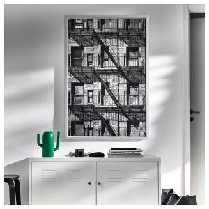 IKEA - cuadro con marco, balconescolor de aluminio, 78x118…