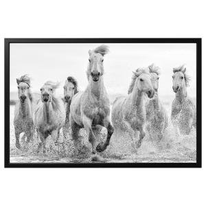 IKEA - cuadro con marco, caballos en la orillanegro, 118x78…