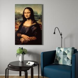 IKEA - cuadro con marco, Mona Lisanegro, 78x118 cm negro