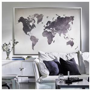IKEA - cuadro con marco, el mundocolor de aluminio, 200x140…