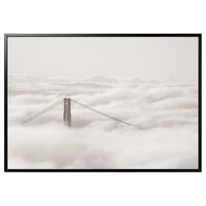 IKEA - cuadro con marco, puente y nubesnegro, 200x140 cm ne…