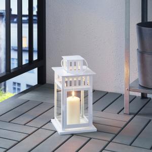 IKEA - Farol vela gr, blanco intext blanco, 15 x15 cm inter…