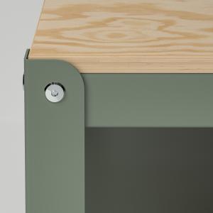 IKEA - carrito, verde grisáceocontrachapado de pino, 85x55…