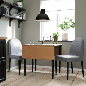 IKEA - DANDERYD mesa y dos sillas, chapa pino negroVissle g…