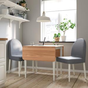 IKEA - DANDERYD mesa y dos sillas, chapa roble blancoVissle…