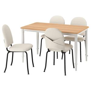 IKEA - EBBALYCKE mesa y 4 sillas, chapa roble blancoIdekull…