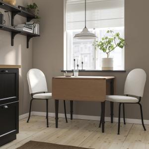 IKEA - EBBALYCKE mesa y dos sillas, chapa pino negroIdekull…