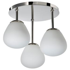 IKEA - Lámpara techo 3 luces cromado/blanco ópalo vidrio