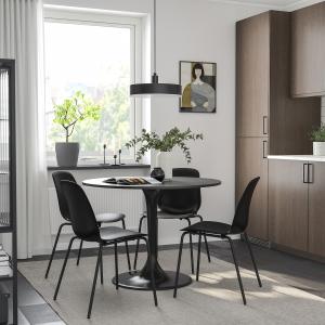 IKEA - LIDÅS mesa y 4 sillas, negro negronegro negro, 103 n…